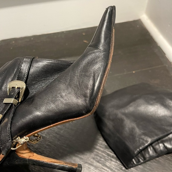 Dolce & Gabanna  Black Nappa Leather Boots         Size 8 (38 EU) - Picture 2 of 14